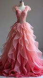 Niulatu Sweetheart Neck Chiffon Beaded A-Line Wedding Dress Long Prom Dresses HZ1103
