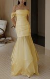 Niulatu Off Shoulder Strapless Mermaid Long Evening Dress Gorgeous Party Dress HZ1103