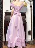 Niulatu Retro V-neck Chiffon Birthday Party Dress Sweet 16 Dress HZ1103