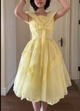 Niulatu Yellow A-Line Fashion Dress HZ1103