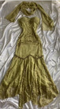 Niulatu Spaghetti Straps Mermaid Lace Chiffon Prom Dresses with Beading HZ1103