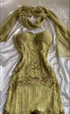 Niulatu Spaghetti Straps Mermaid Lace Chiffon Prom Dresses with Beading HZ1103
