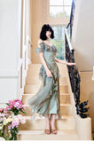 Niulatu Elegant Spaghetti Straps Ruffled Tulle Sheath Evening Dress HZ1103