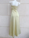 Niulatu French Spaghetti Strap Satin Mermaid Evening Gowns HZ1103