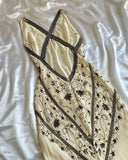 Niulatu Beaded Chiffon Sheath Prom Dresses Backless Evening Dresses HZ1103