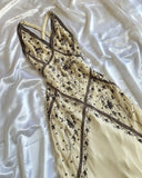 Niulatu Beaded Chiffon Sheath Prom Dresses Backless Evening Dresses HZ1103