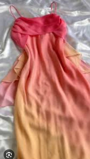 Niulatu Pink Sheath Spaghetti Straps Fairytale Chiffon Long Prom Dresses Vintage Party Dress HZ1103