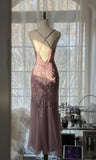 Niulatu Dusty Pink Spaghetti Straps Mermaid Chiffon Beading Prom Dresses Elegant Party Dress HZ1103