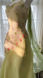 Niulatu Green Spaghetti Straps Vintage Party Dress Sheath Chiffon Beaded Short Prom Dresses HZ1103