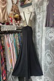 Niulatu Black Scoop Sheath Chiffon Long Prom Dresses Backless Formal Evening Gowns HZ1103