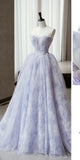 Niulatu Purple Strapless A-Line Tulle Prom Dresses Sweet 16 Evening Gowns HZ1103