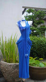 Niulatu Royal Blue Party Dress Chiffon U Neck Bodycon Prom Dresses HZ1103