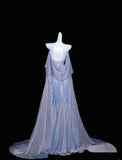 Niulatu Gray Purple Sweetheart Mermaid Satin Mask Prom Dresses Formal Evening Gowns HZ1103
