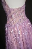 Niulatu Purple Square Neck A-Line Sequin Prom Dresses Sweet Birthday Party Dress HZ1103