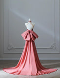 Niulatu Dark Peach Mandarin Collar Sheath Printed Velvet Long Prom Dresses Formal Evening Gowns HZ1103