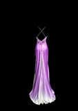 Niulatu Purple V-neck Mermaid Satin Backless Prom Dresses Formal Evening Gowns HZ1103