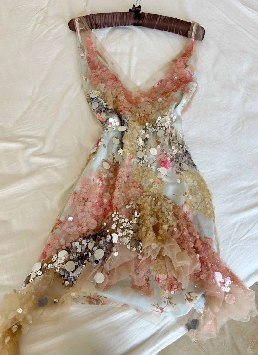 Niulatu V-neck Bodycon Party Dress Sequin Chiffon Short Prom Dresses Sparkly Homecoming Dresses HZ1103