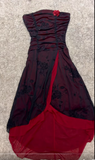 Niulatu Black Chiffon Strapless Bodycon Short Prom Dress Homecoming Dress HZ1103