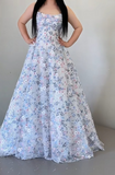 Niulatu White Off-the-shoulder A-Line Tulle Long Prom Dresses Elegant Wedding Dress with Appliques HZ1103