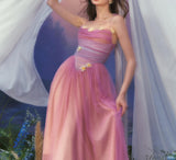 Niulatu Purple A-Line Spaghetti Straps Tulle Prom Dresses Formal Evening Gowns with 3D Appliques HZ1103