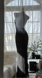 Niulatu Black Halter Mermaid Chiffon Beading Long Prom Dresses Vintage Formal Evening Gowns HZ1103