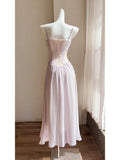 Niulatu Light Purple Spaghetti Strap A-Line Chiffon Long Prom Dresses Formal Evening Gowns with Lace Appliques HZ1103