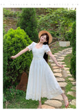 Niulatu White Square Neck A-Line Lace Applique Party Dresses Birthday Evening Gowns HZ1103