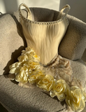 Niulatu Butter Yellow Square Neck Bodycon Beaded Tulle Short Prom Dresses Gorgeous Homecoming Dresses HZ1103