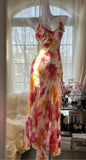 Niulatu Spaghetti Straps Sheath Print Chiffon Prom Dresses Formal Evening Gowns HZ1103