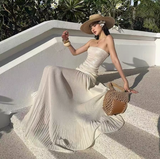 Niulatu White Strapless Sheath Birthday Dress HZ1103