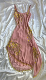 Niulatu Pink Spaghetti Straps A-Line Chiffon Beaded Short Prom Dresses Homecoming Dresses with Appliques HZ1031