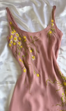 Niulatu Pink Spaghetti Straps A-Line Chiffon Beaded Short Prom Dresses Homecoming Dresses with Appliques HZ1031