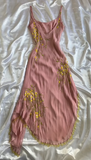 Niulatu Pink Spaghetti Straps A-Line Chiffon Beaded Short Prom Dresses Homecoming Dresses with Appliques HZ1031