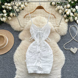 Niulatu Spaghetti Straps Bodycon Lace Short Party Dress Cocktail Dress HZ1031