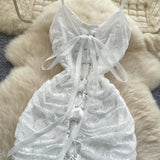 Niulatu Spaghetti Straps Bodycon Lace Short Party Dress Cocktail Dress HZ1031