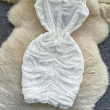 Niulatu Spaghetti Straps Bodycon Lace Short Party Dress Cocktail Dress HZ1031