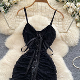 Niulatu Spaghetti Straps Bodycon Lace Short Party Dress Cocktail Dress HZ1031