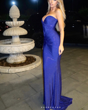 Niulatu Navy Blue Sweetheart Mermaid Long Prom Dresses Sparkling Formal Evening Gowns HZ1031