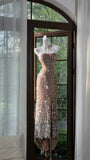 Niulatu Halter Neck Sheath Sequin Long Prom Dresses Formal Elegant Evening Gowns HZ1031