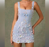 Niulatu Square Neck Purple Sheath Beaded Applique Short Party Dresses Homecoming Dress HZ1031