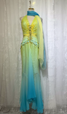 Niulatu Middle Eastern Style Halter Mermaid Tulle Beading Long Prom Dresses Vintage Evening Gowns HZ1031