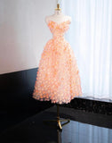 Niulatu Sweetheart A-Line Tulle Stunning Prom Dresses with 3D Appliques Sweet 16 Dress HZ1031