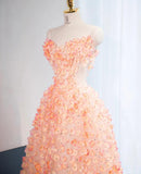 Niulatu Sweetheart A-Line Tulle Stunning Prom Dresses with 3D Appliques Sweet 16 Dress HZ1031