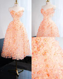 Niulatu Sweetheart A-Line Tulle Stunning Prom Dresses with 3D Appliques Sweet 16 Dress HZ1031