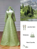 Niulatu Green Strapless A-Line Tulle Evening Gowns Sweet 16 Dress Quinceanera Dress HZ1031