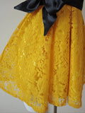 Niulatu Yellow Jewel A-Line Lace Short Party Dress HZ1031