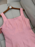 Niulatu Pink Square Neck A-Line Short Birthday Dress Outdoor Party Outfit HZ1031