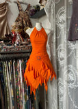 Niulatu Orange Halter A-Line Short Prom Dresses Party Dress HZ1031