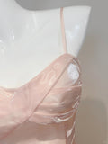 Niulatu Pink Spaghetti Strap A-Line Satin Long Prom Dresses, Sweet 16 Dress HZ1031