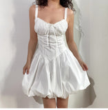 Niulatu Black Spaghetti Strap A-Line Lace Short Outdoor Party Dress, Summer Fashion Outfit HZ1031